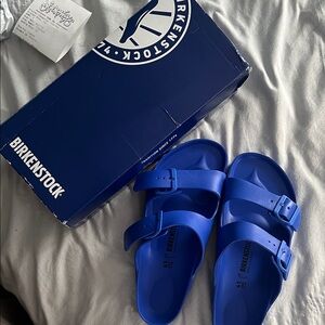 Birkenstock Arizona EVA Slide Sandals — Blue